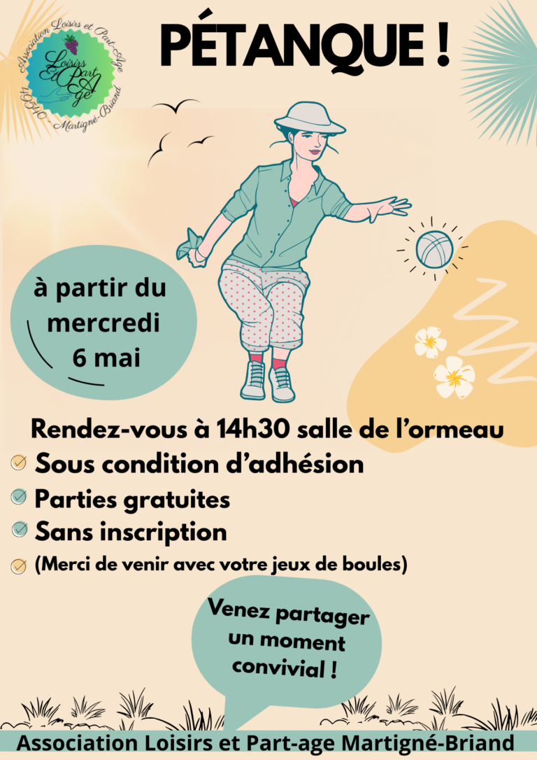 Ouverture de l&rsquo;activité pétanque