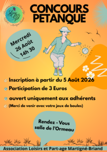 Concours de pétanque interne